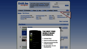 What Dar.fm website looked like in 2022 (1 year ago)