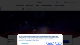 What Disneylandparis.com website looked like in 2022 (1 year ago)