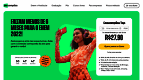 What Descomplica.com.br website looked like in 2022 (1 year ago)