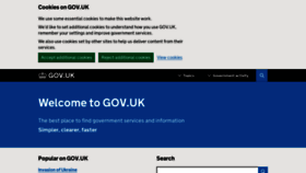 What Direct.gov.uk website looked like in 2022 (1 year ago)