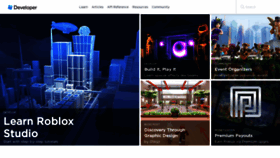 What Developer.roblox.com website looked like in 2022 (1 year ago)