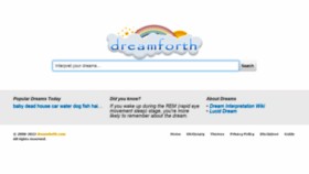 What Dreamforth.com website looked like in 2022 (1 year ago)