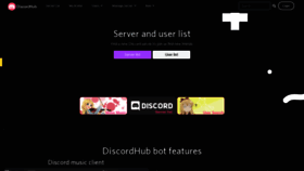 What Discordhub.com website looked like in 2022 (1 year ago)