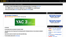 What Dmoj.ca website looked like in 2022 (3 years ago)