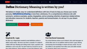 What Definedictionarymeaning.com website looked like in 2022 (1 year ago)