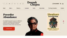 What Deepakchopra.com website looked like in 2022 (1 year ago)
