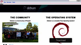 What Debian.org website looked like in 2022 (1 year ago)