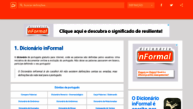 What Dicionarioinformal.com.br website looked like in 2022 (1 year ago)