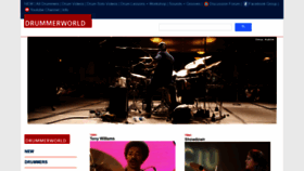 What Drummerworld.com website looked like in 2022 (1 year ago)