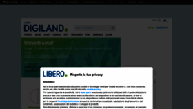What Digiland.libero.it website looked like in 2022 (1 year ago)