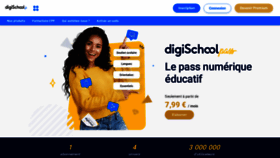 What Digischool.fr website looked like in 2022 (1 year ago)
