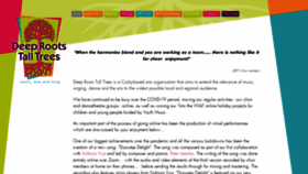 What Deeprootstalltrees.org website looked like in 2022 (4 years ago)