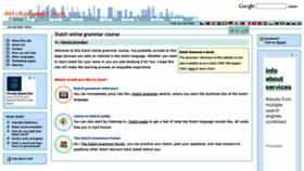 What Dutchgrammar.com website looked like in 2022 (1 year ago)