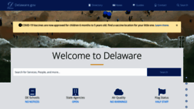 What Delaware.gov website looked like in 2022 (1 year ago)