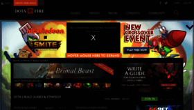 What Dotafire.com website looked like in 2022 (1 year ago)