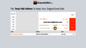What Disposablemail.com website looked like in 2022 (1 year ago)