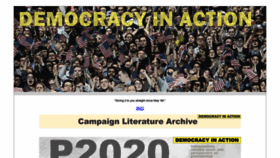 What Democracyinaction.us website looked like in 2022 (1 year ago)