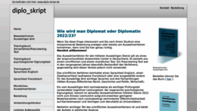 What Diplo-skript.de website looked like in 2022 (1 year ago)