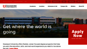 What Davenport.edu website looked like in 2022 (1 year ago)