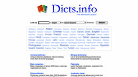 What Dicts.info website looked like in 2022 (1 year ago)
