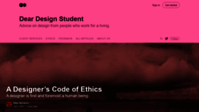 What Deardesignstudent.com website looked like in 2022 (3 years ago)
