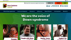 What Downsyndrome.org.au website looked like in 2022 (1 year ago)