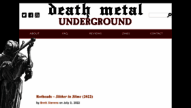 What Deathmetal.org website looked like in 2022 (1 year ago)