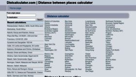 What Distcalculator.com website looked like in 2022 (1 year ago)