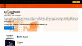 What Dictionnairedelazone.fr website looked like in 2022 (1 year ago)