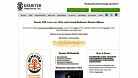 What Demeter-usa.org website looked like in 2022 (1 year ago)