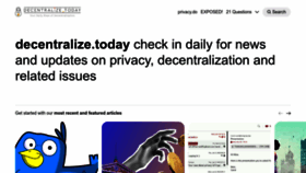What Decentralize.today website looked like in 2022 (1 year ago)