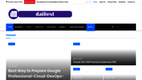 What Dailiest.com website looked like in 2022 (1 year ago)