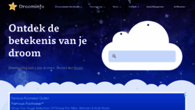 What Droominfo.nl website looked like in 2022 (1 year ago)