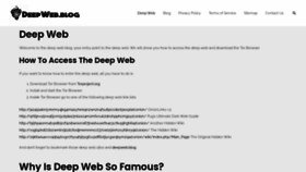 What Deepweb.blog website looked like in 2022 (1 year ago)
