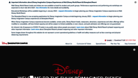 What Disneycampus.com website looked like in 2022 (1 year ago)