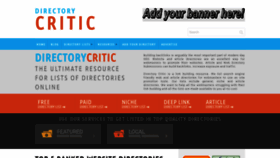 What Directorycritic.com website looked like in 2022 (1 year ago)