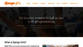 What Djangogirls.org website looked like in 2022 (1 year ago)