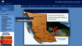 What Drivebc.ca website looked like in 2022 (1 year ago)