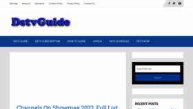 What Dstvguide.com website looked like in 2022 (1 year ago)