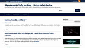 What Dpinfo.univ-bouira.dz website looked like in 2022 (1 year ago)
