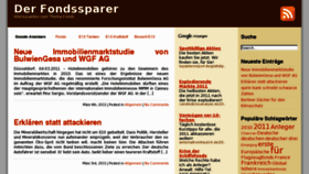 What Der-fondssparer.de website looked like in 2011 (13 years ago)