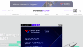 What Defensescoop.com website looked like in 2022 (1 year ago)