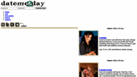What Dateme2day.com website looked like in 2022 (1 year ago)