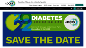 What Diabeteseducator.org website looked like in 2022 (1 year ago)