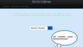What Detectaspam.com website looked like in 2022 (1 year ago)