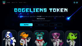What Dogeliens.io website looked like in 2022 (1 year ago)