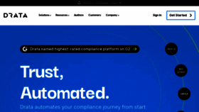 What Drata.com website looked like in 2022 (1 year ago)