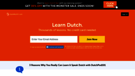What Dutchpod101.com website looked like in 2022 (1 year ago)