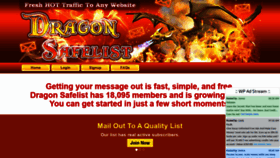 What Dragonsafelist.com website looked like in 2022 (1 year ago)