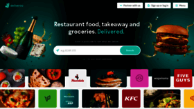 What Deliveroo.net website looked like in 2022 (1 year ago)